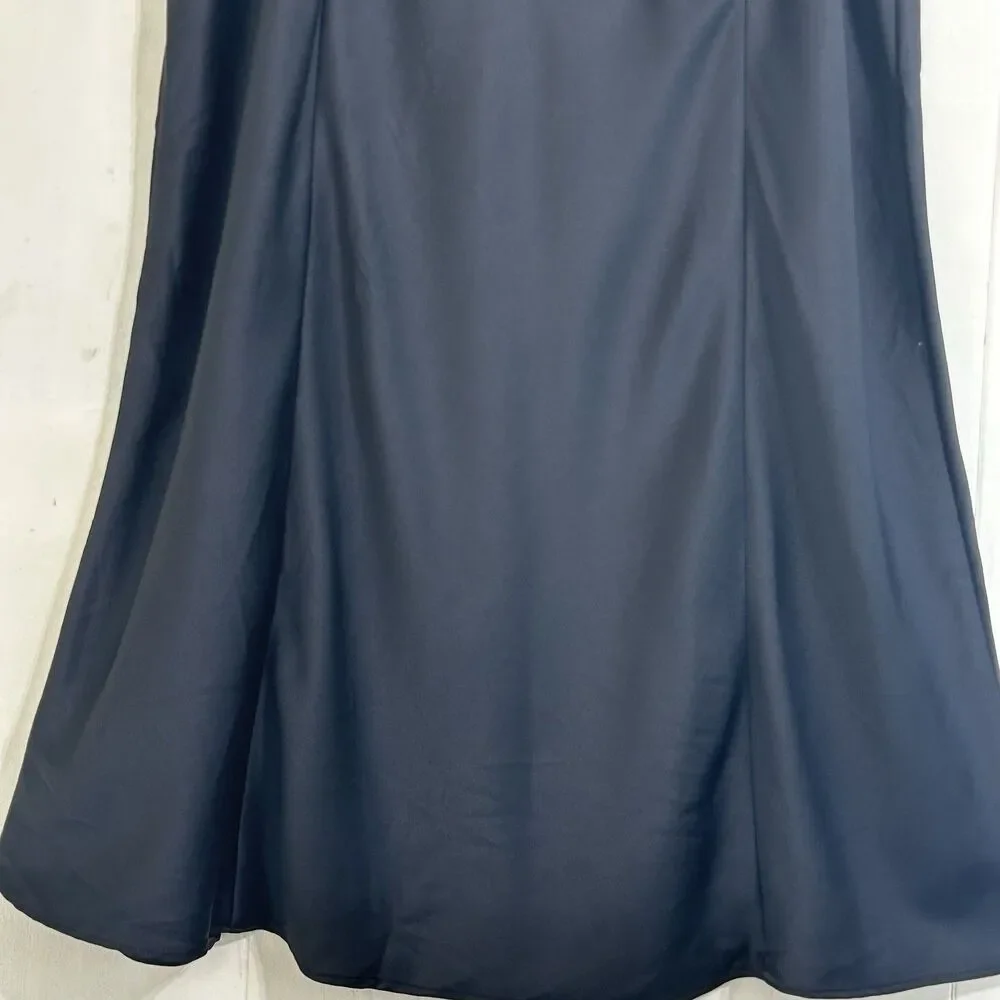 Danielle Bernstein Women's A-Line Silhouette Midi Skirt Size 1X Zip-Up Black